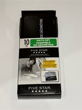 Five Star Black Math Geometry Set for School & Home